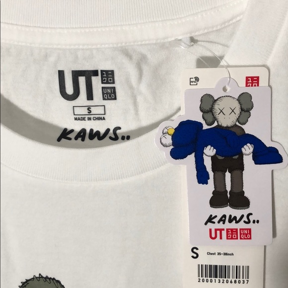 KAWS x Uniqlo White Clean Slate T Shirt - Picture 4 of 5